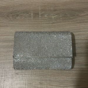 Silver Wristlet Crossbody with Chain